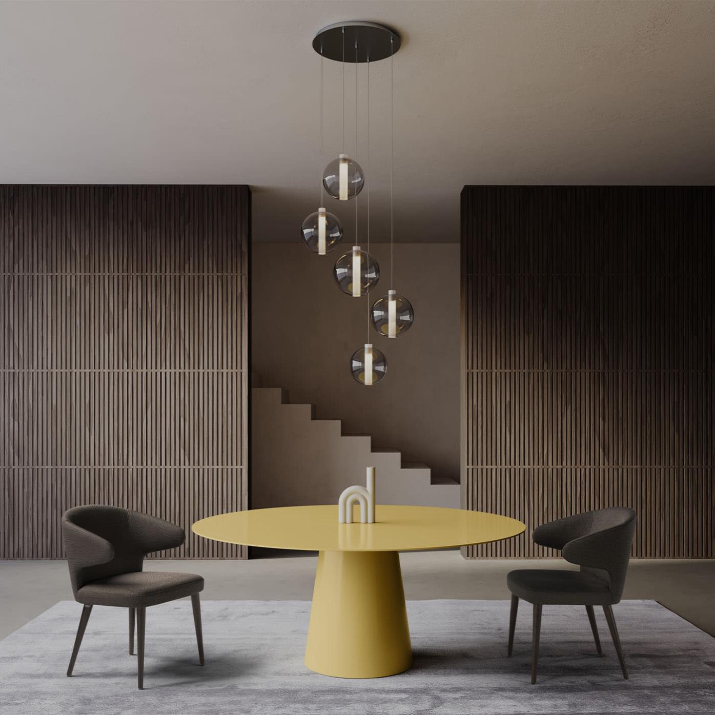 Shell Yellow Round Dining Table