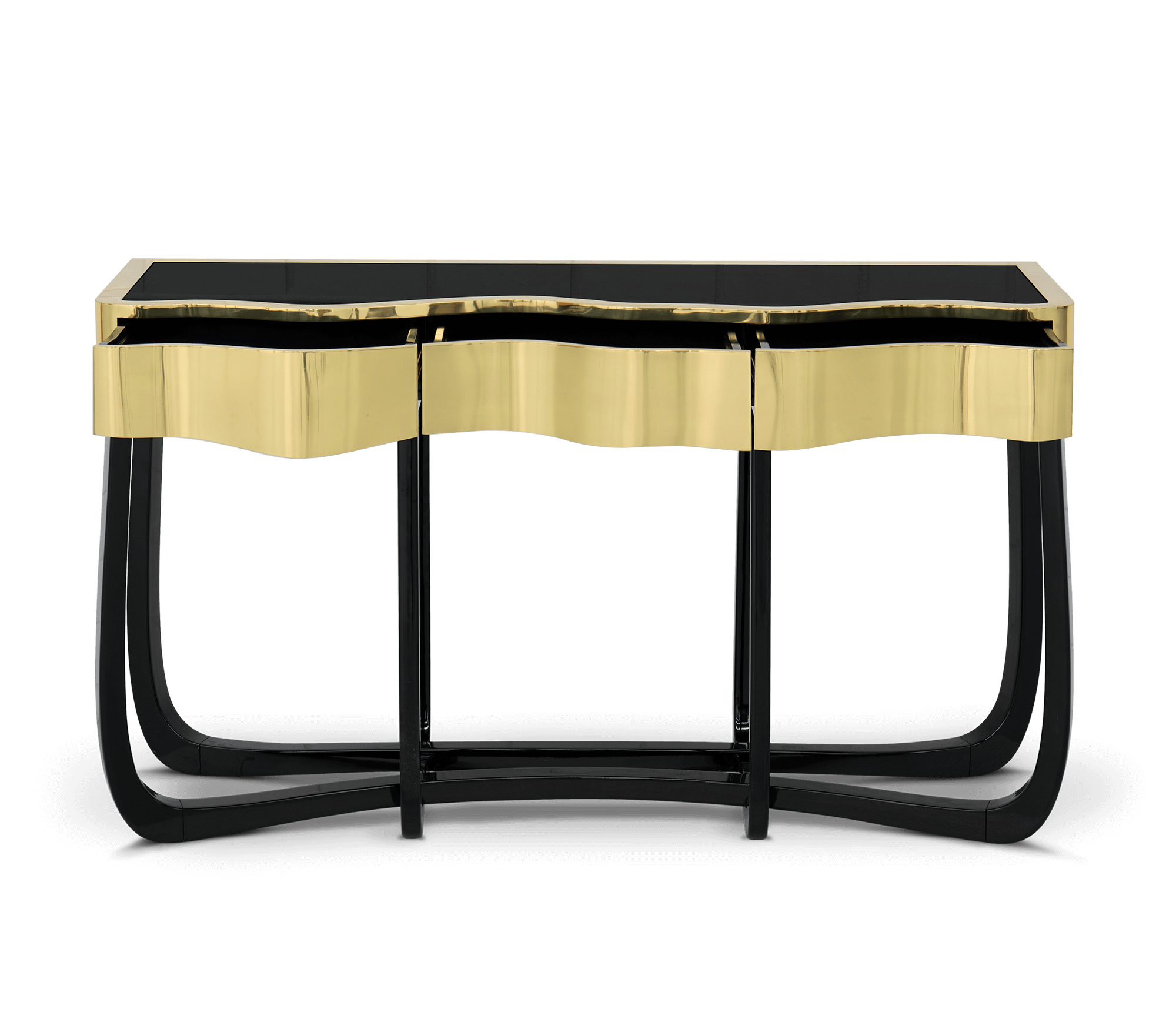 Serpentine Gold Console