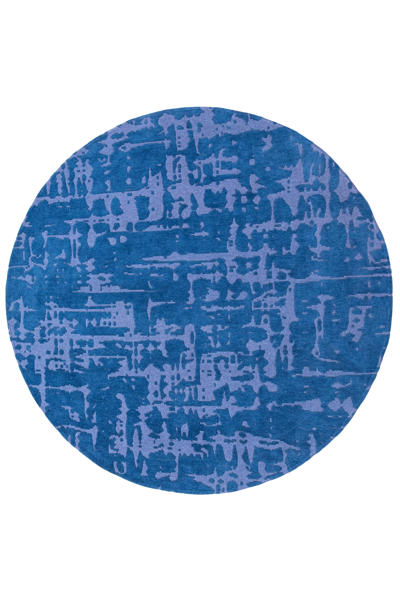 Abstract Blue Belgian Rug