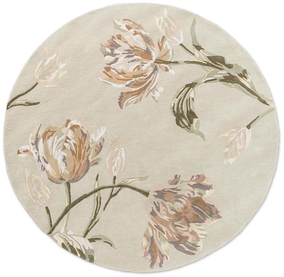 Natural Sage Green Round Rug
