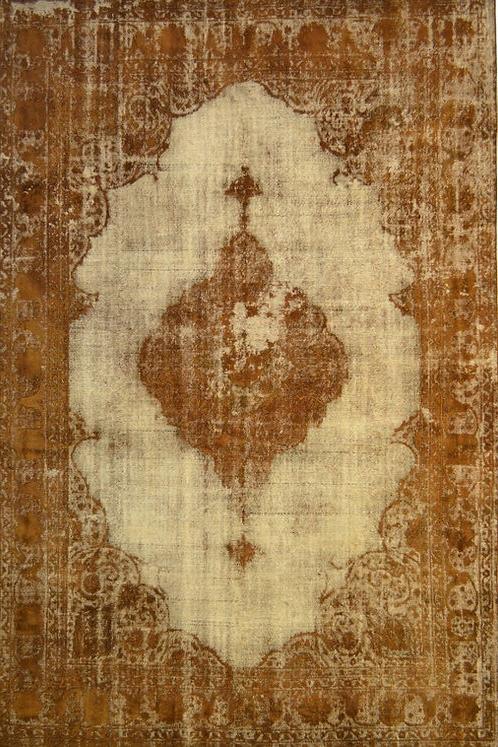 Caramel Brown Hand Woven Vintage Rug