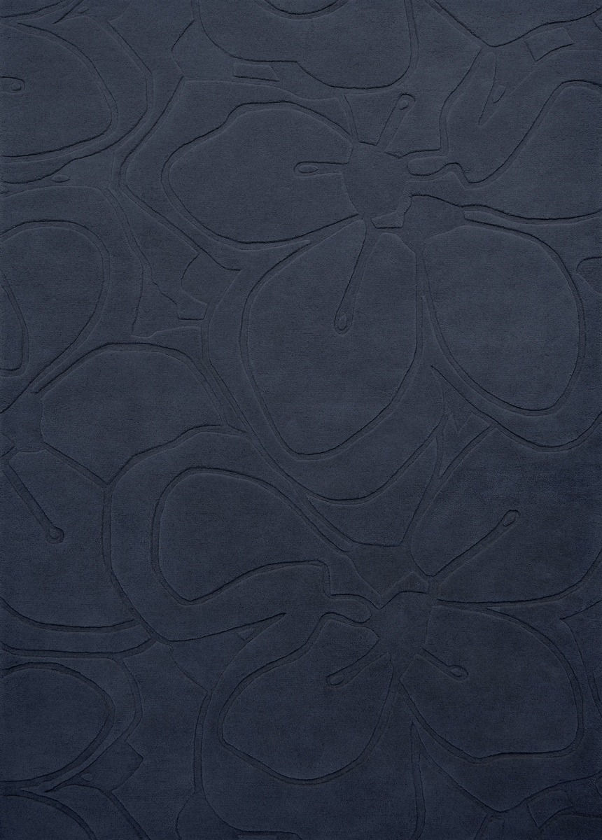 Romantic Magnolia Blue Designer Rug