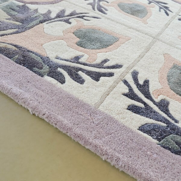 Violet Light-Green Handwoven Rug | Size: 8' 2
