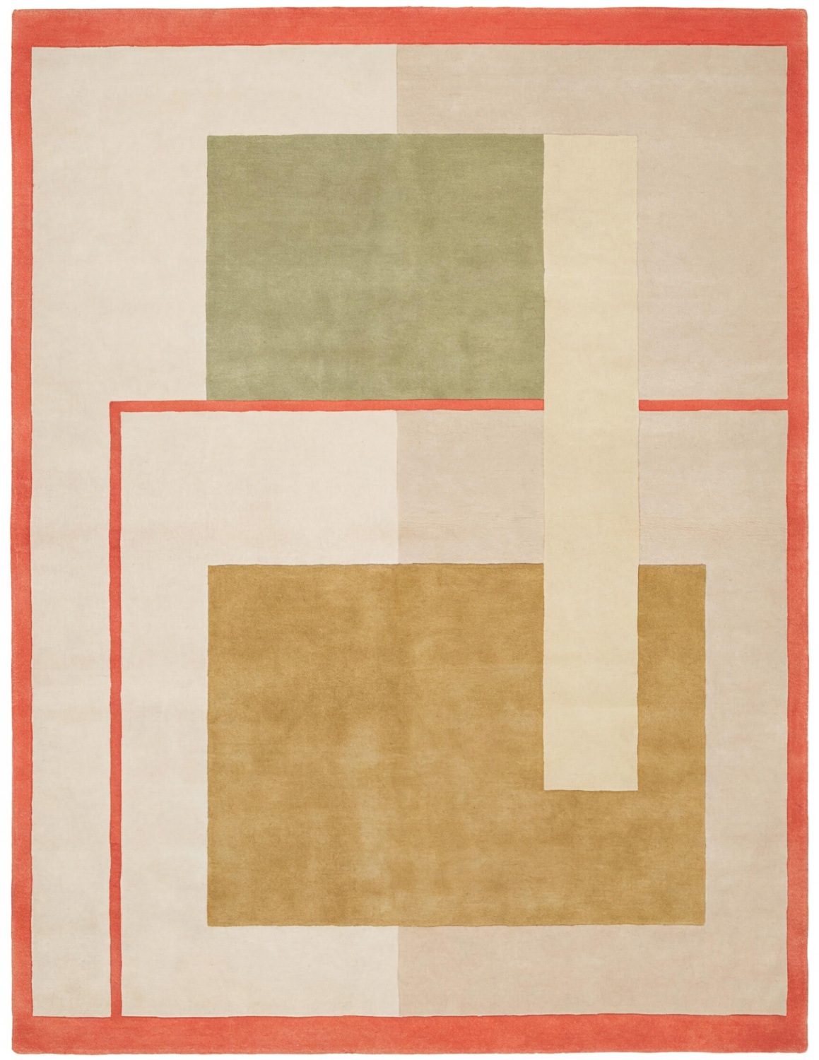 Geometric Block Sand Handcrafted Rug