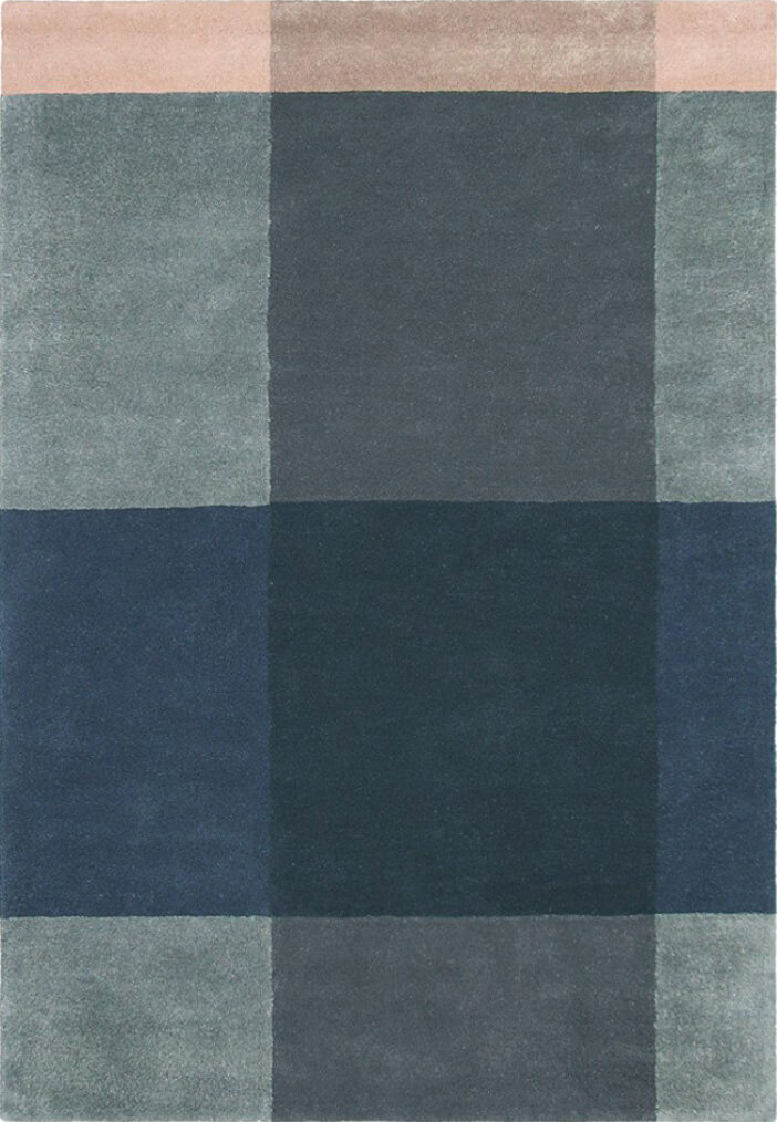 Hand-Tufted Plaid Grey Rug