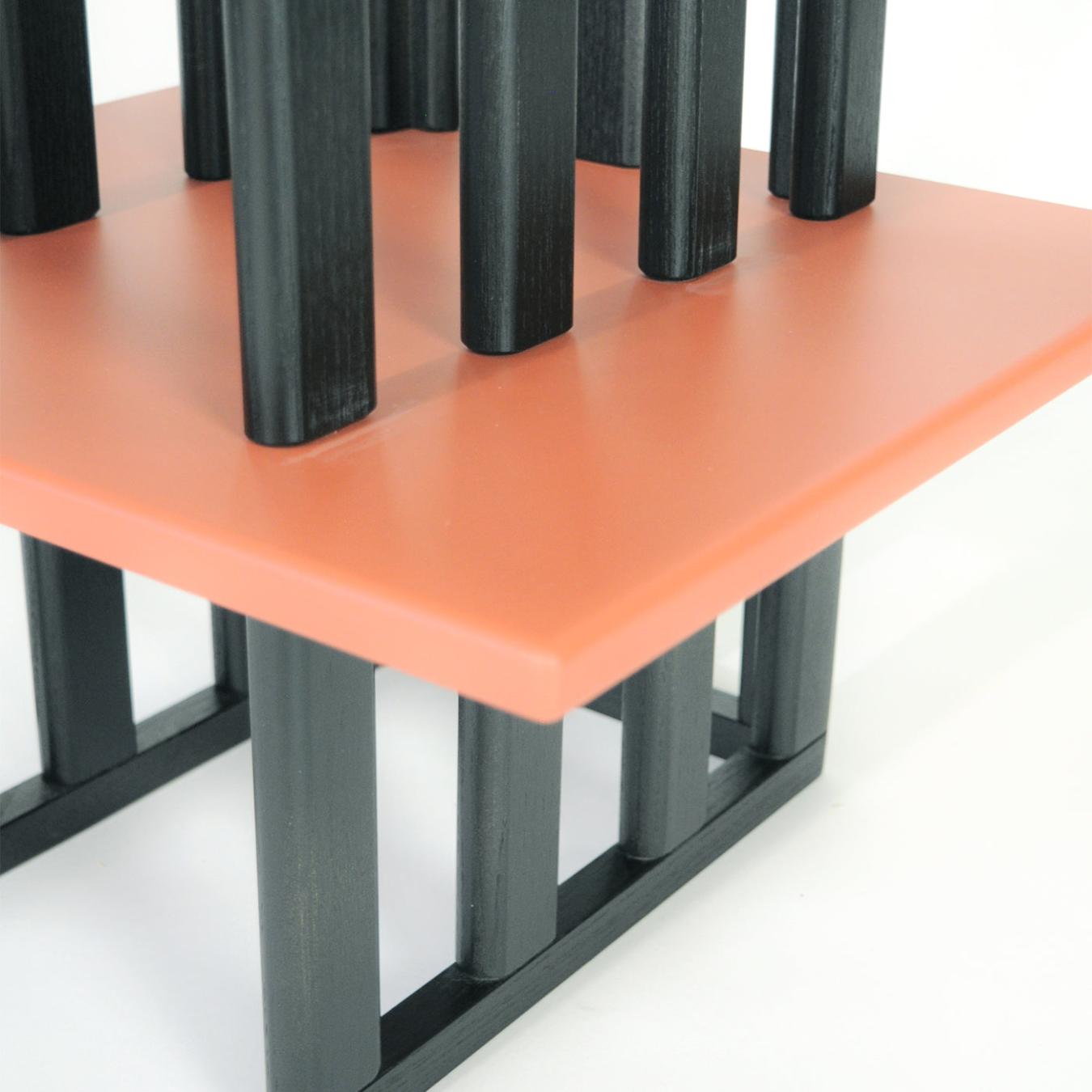Pink & Black Wooden Side Table
