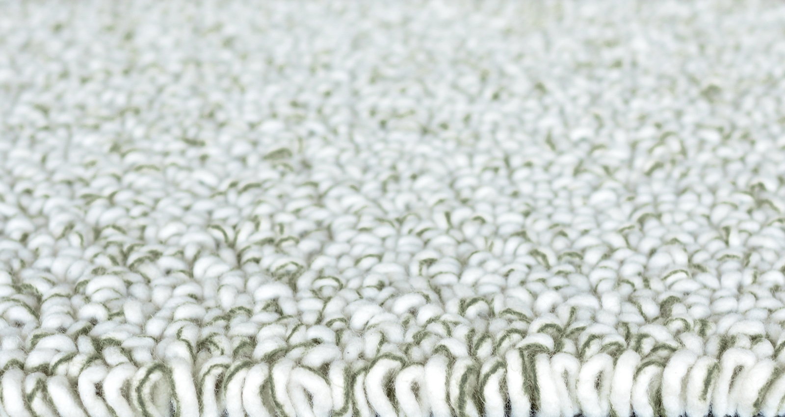 Felted Loop Pile Green Rug