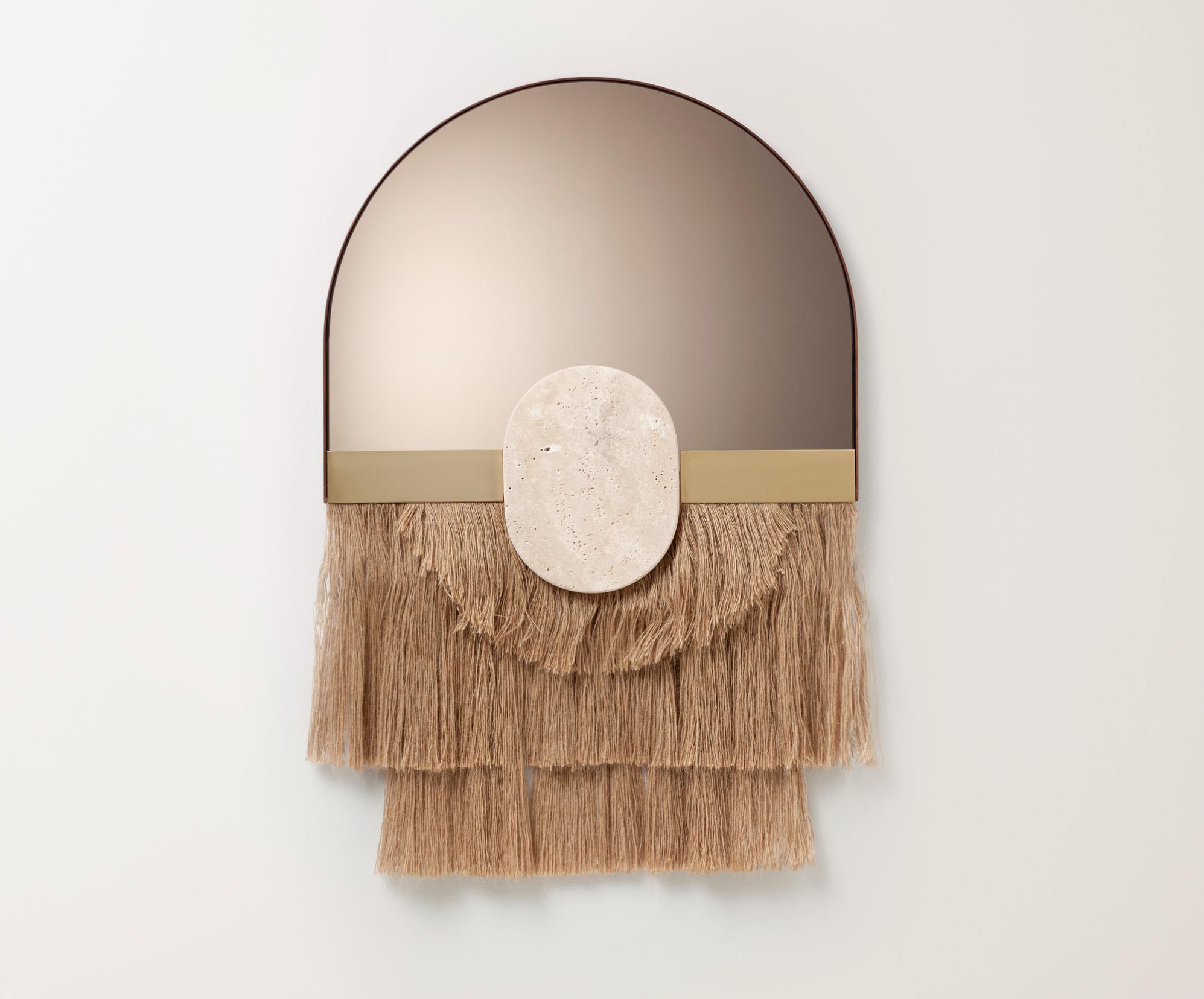 Souk Ecru Linen Decorative Wall Mirror