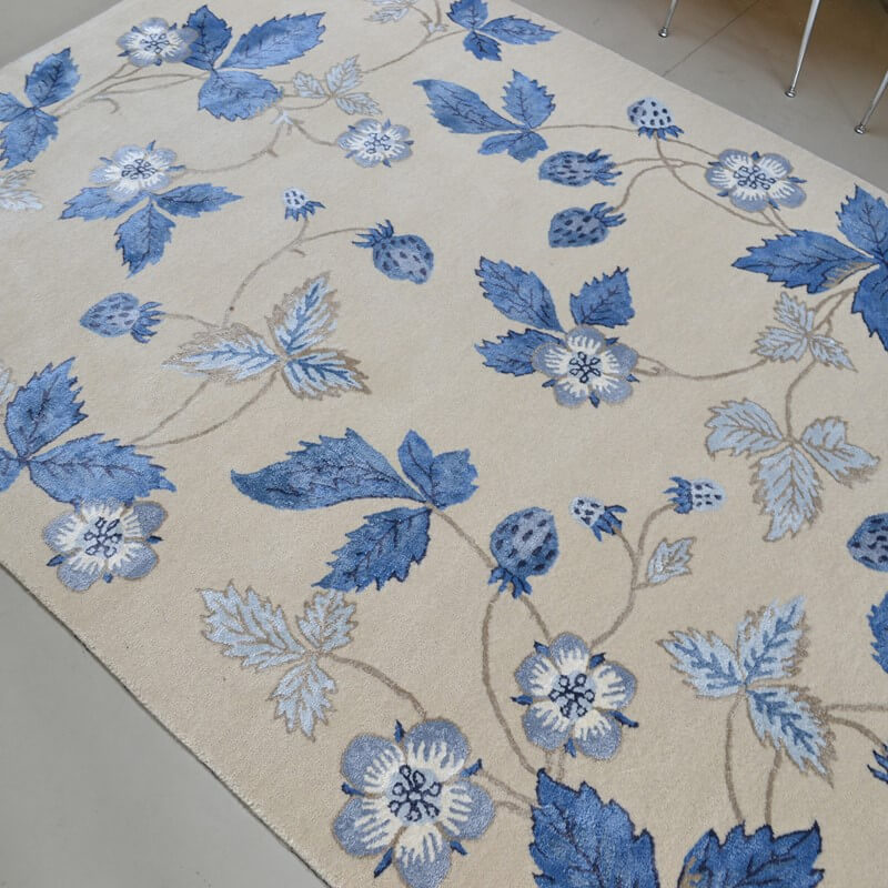 Wild Strawberry Cream Rug