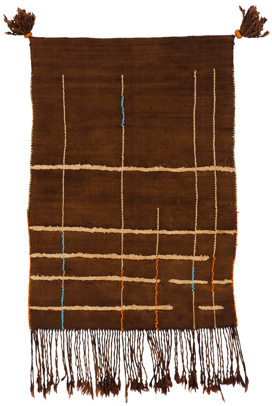 Hand-Woven Tribal Brown / Orange Rug