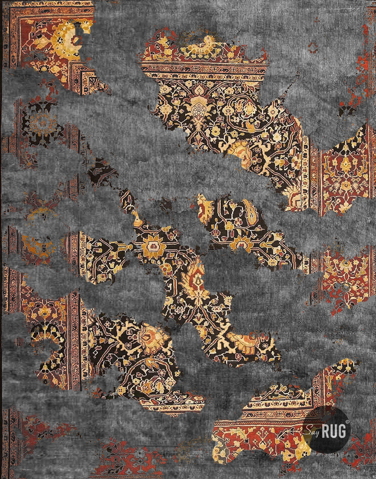 Agra Charcoal Designer Rug