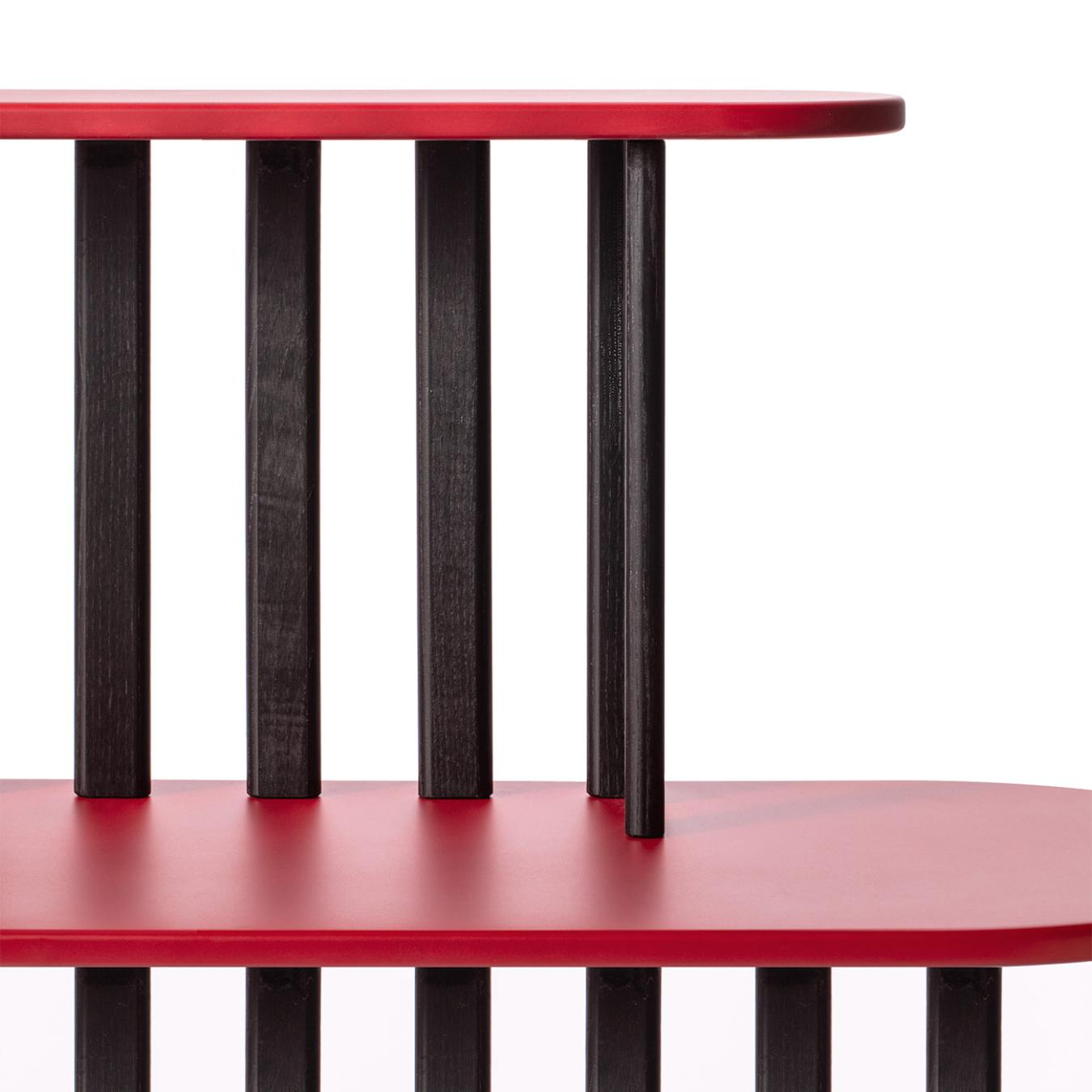 Black & Red Two-Level Console Table