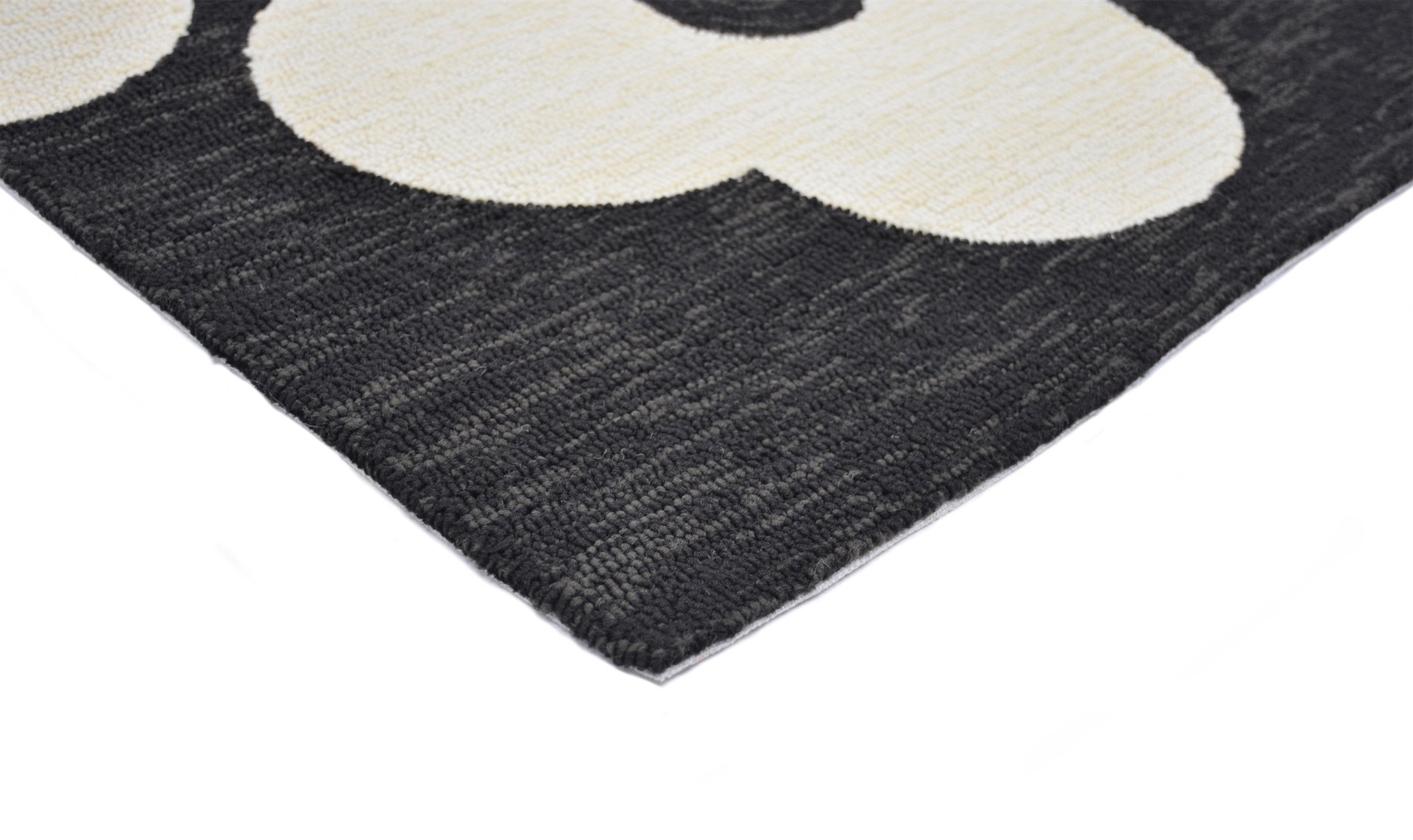 Dandelion Black Outdoor Handwoven Rug