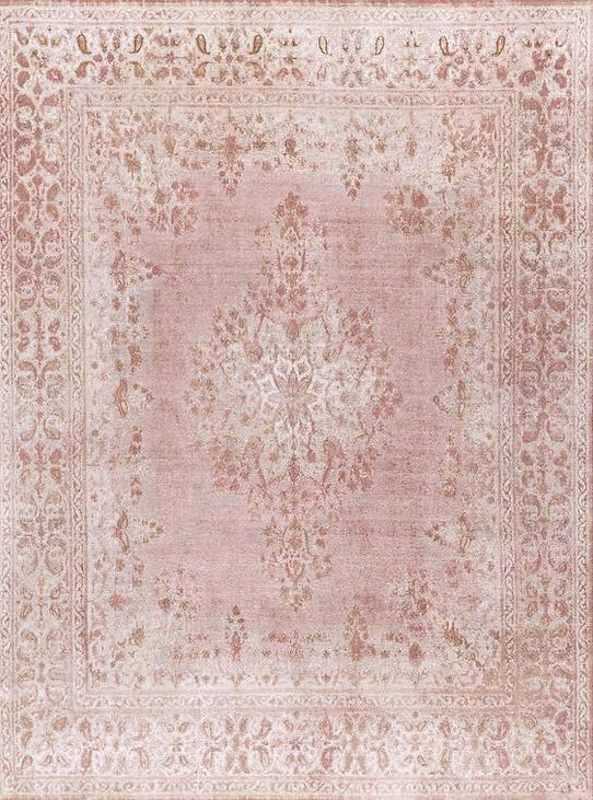 Pink Hand Woven Vintage Rug