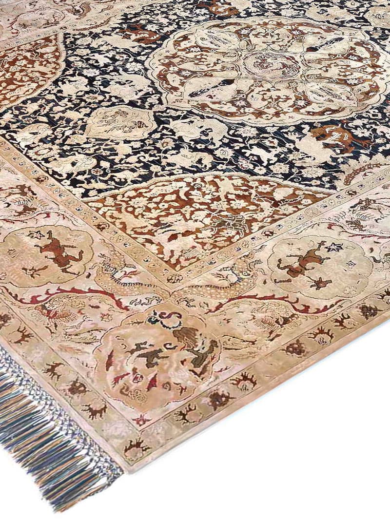 Gold Hand Knotted Rug