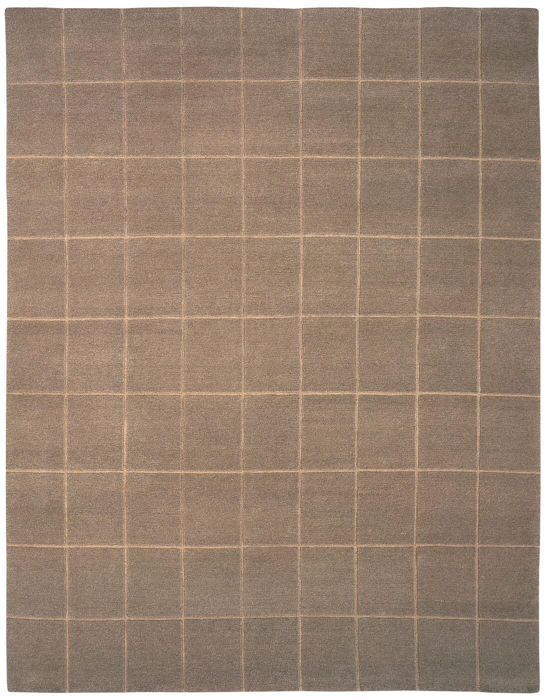 Line Hand-Knotted Grey Rug