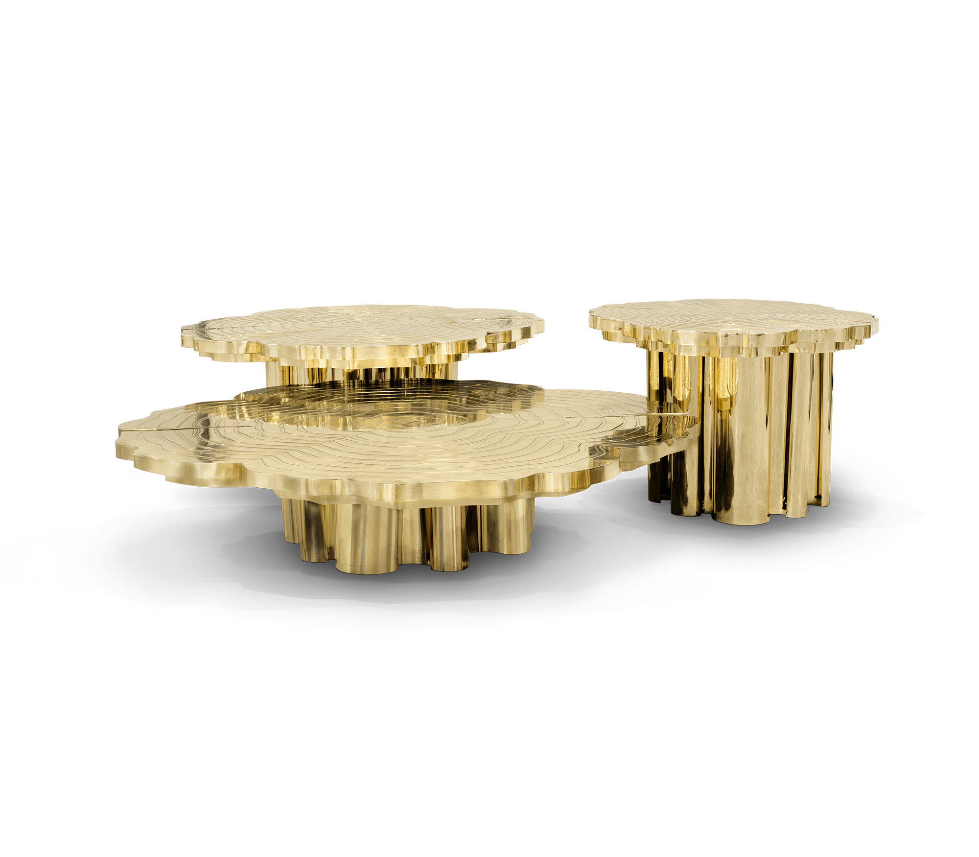 Fortuna Gold 3-Piece Coffee Table Set