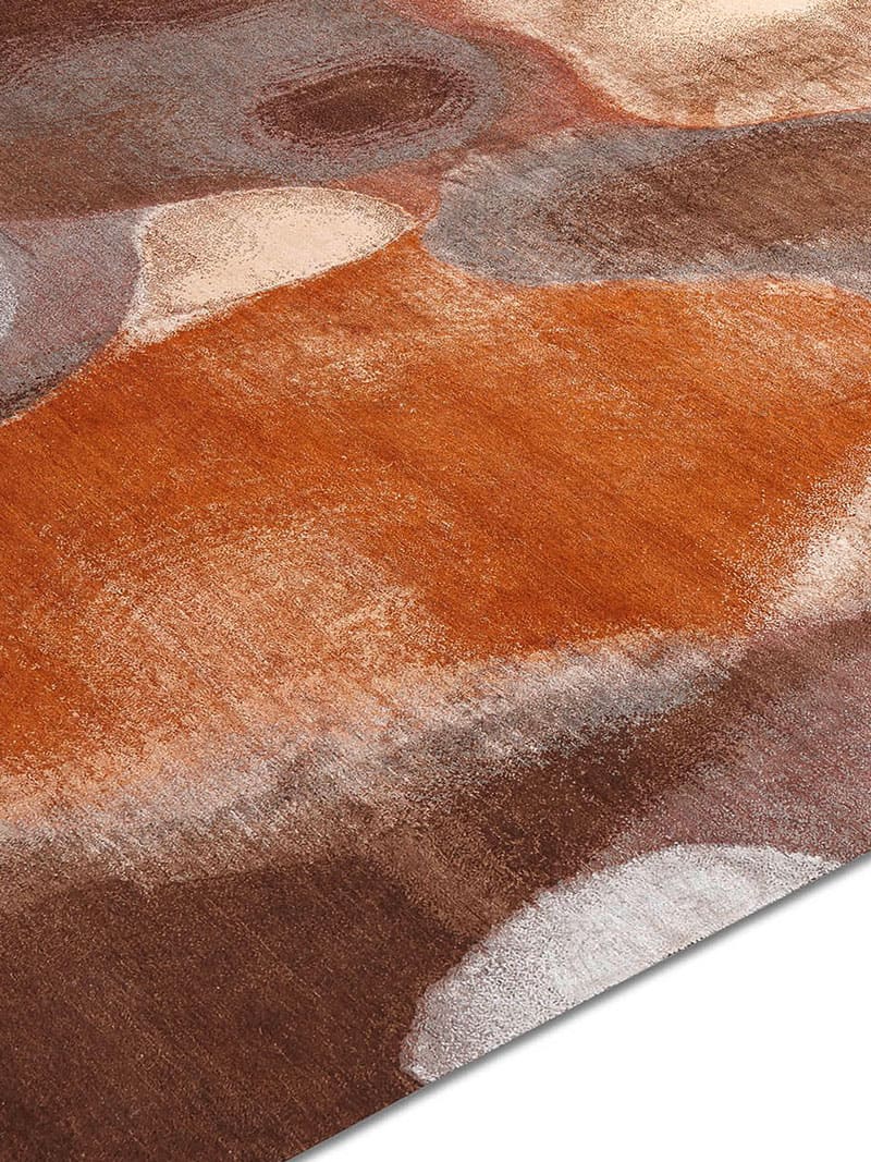 Copper Mauve Hand-Woven Rug ☞ Size: 183 x 274 cm