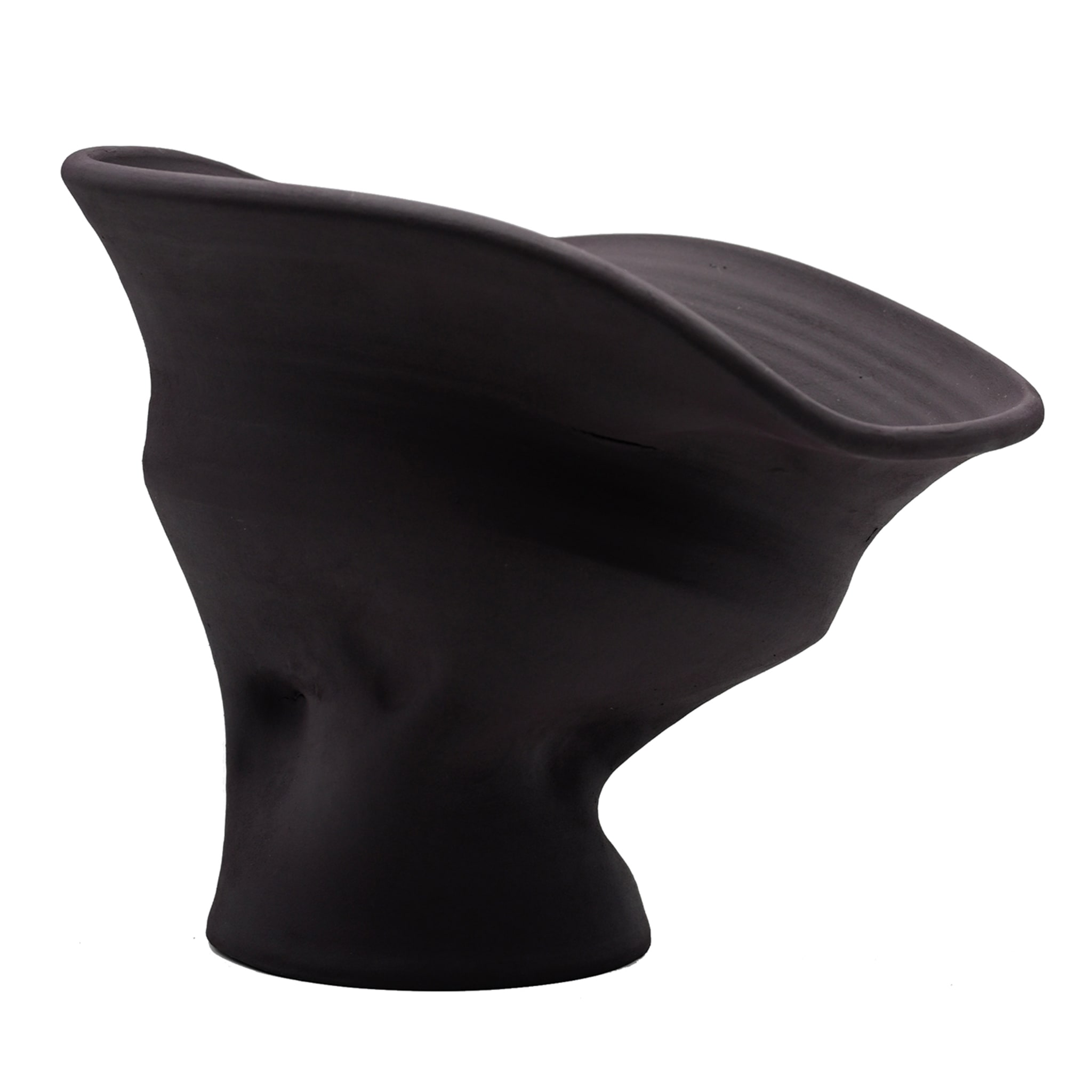 Anthracite Hand Sculptured Vase