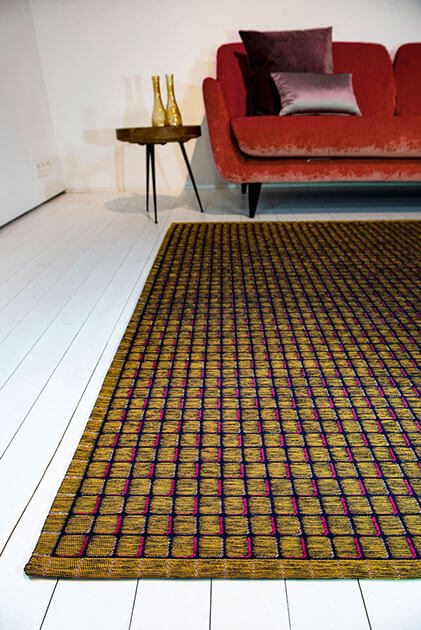Quadrini Giallo Premium Rug