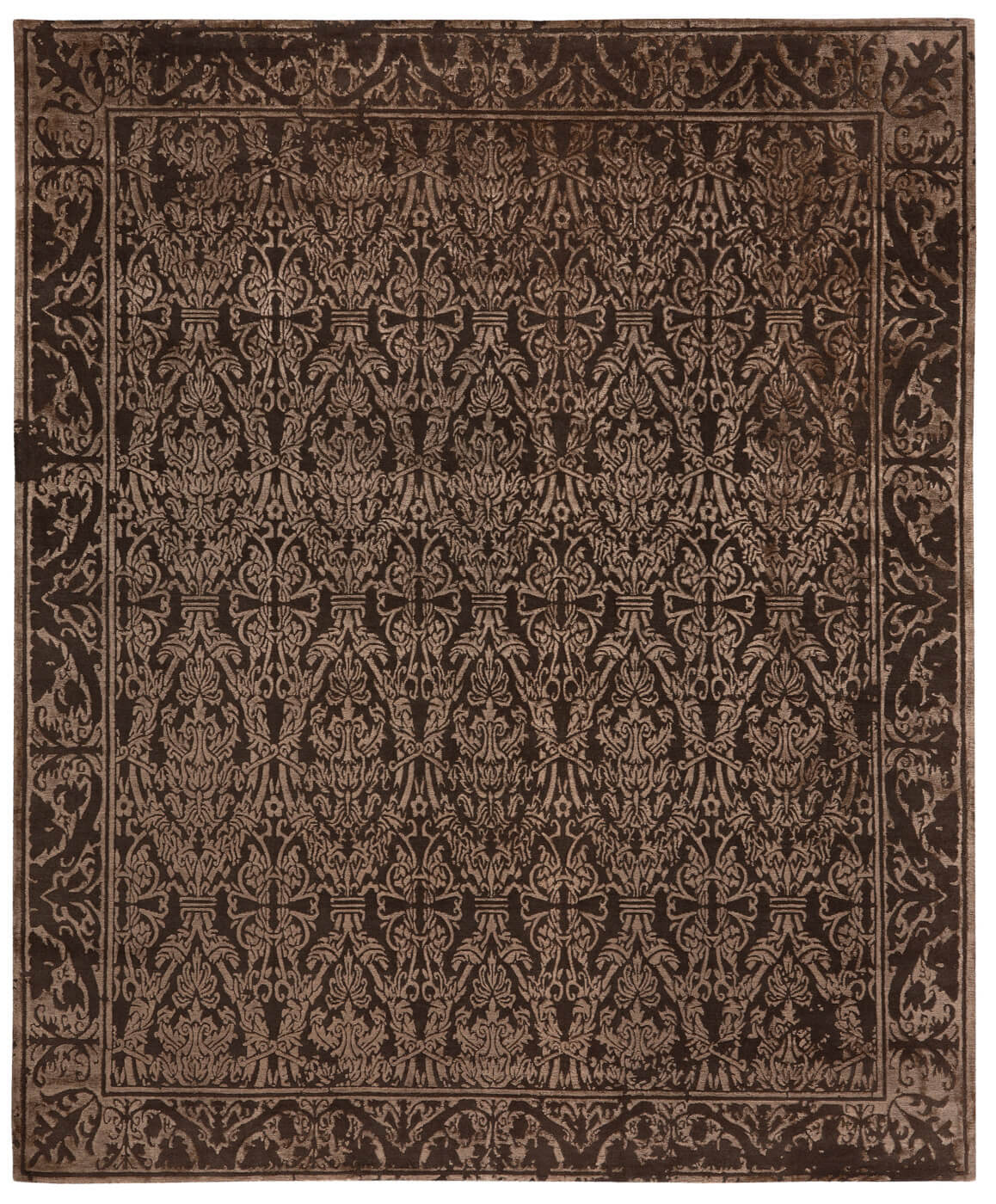 Alcazar Hand-knotted Brown Rug