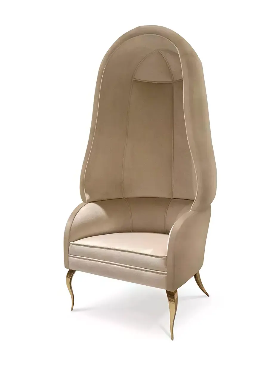 Draperie Fabric Back Chair