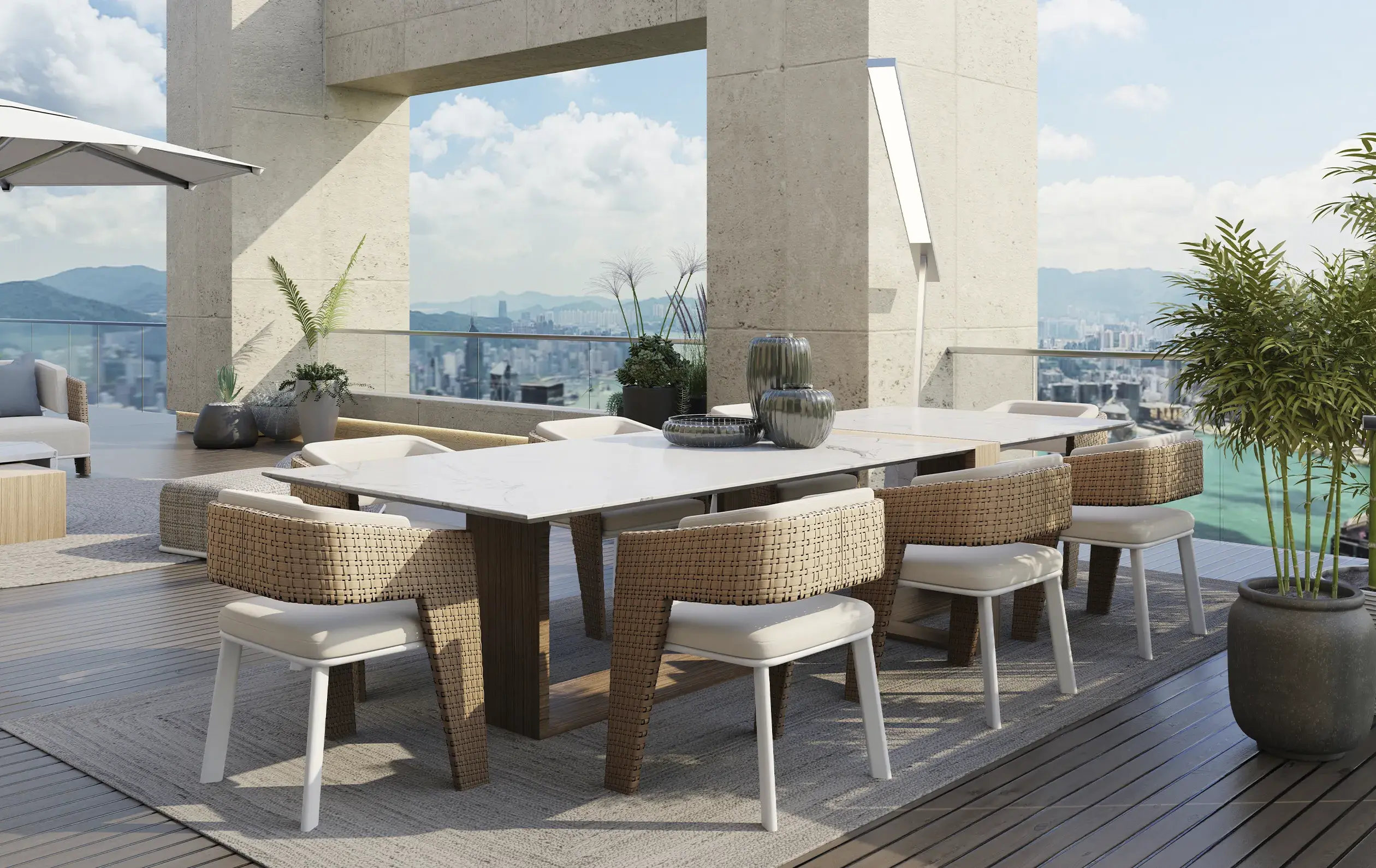 Whirlwind Outdoor Dining Table - 8