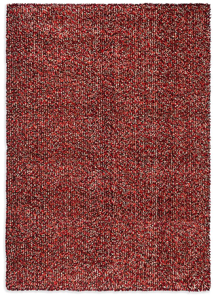 Red Shag Felted Rug ☞ Size: 6' 7" x 9' 2" (200 x 280 cm)