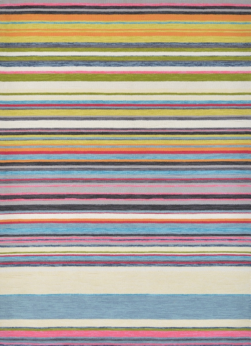 Outdoor Striped Multi Rug