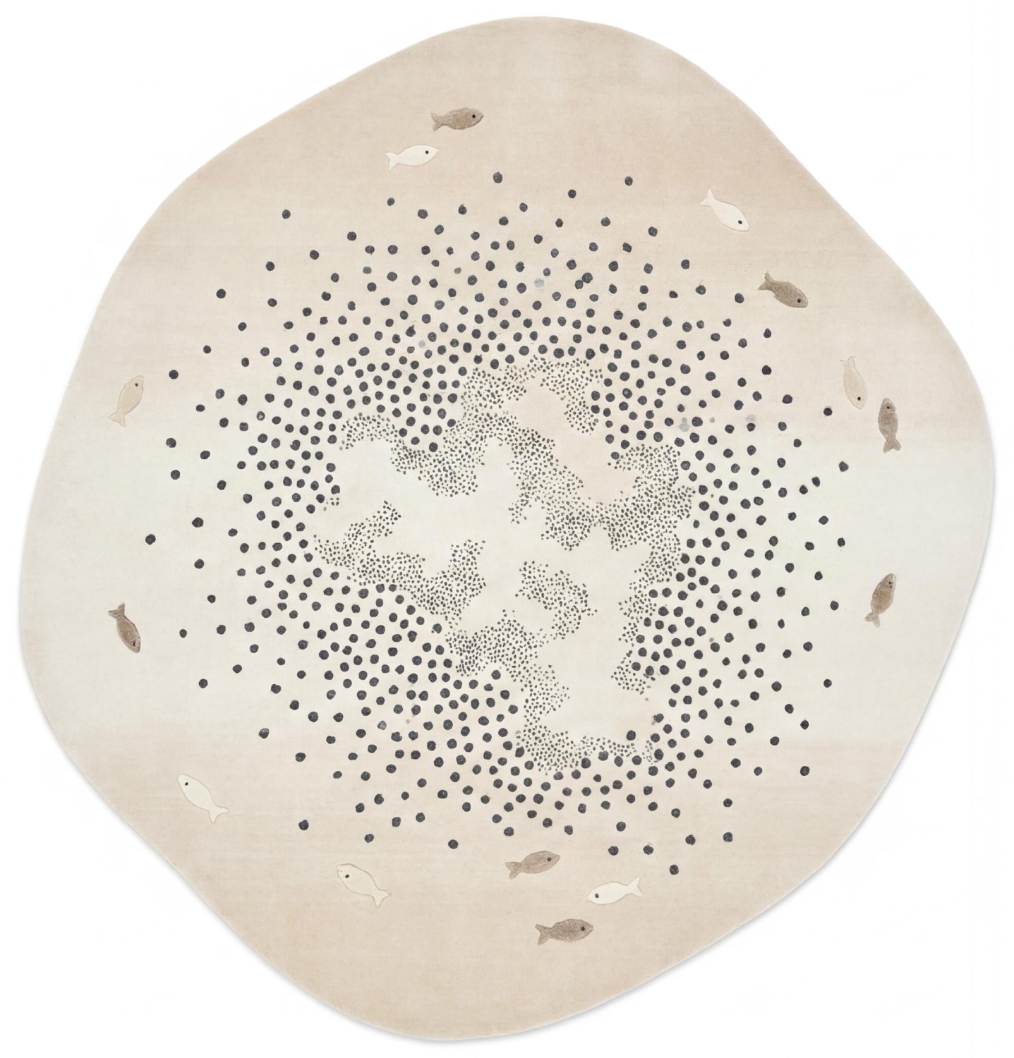 Ivory Halo Handcrafted Rug