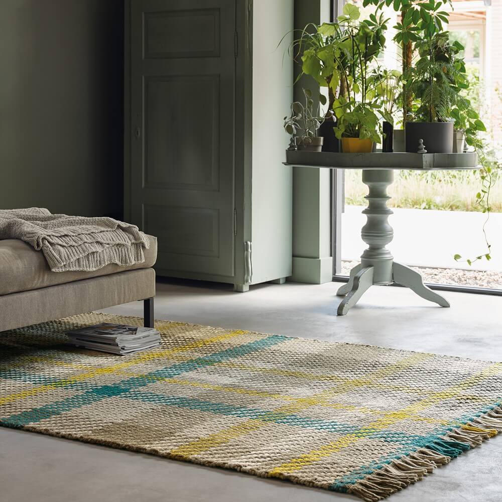 Checkered Kilim Rug