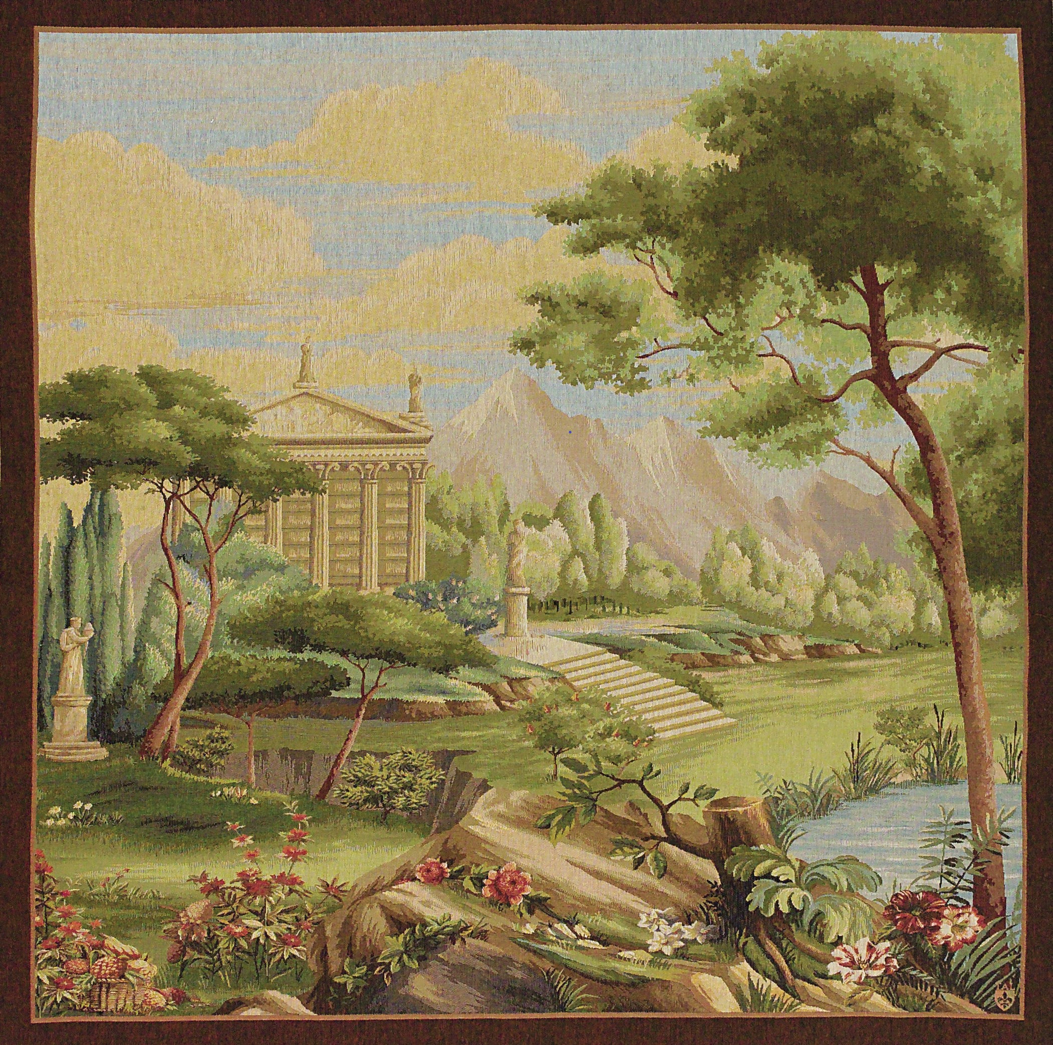 Panoramic Garden View Tapestry