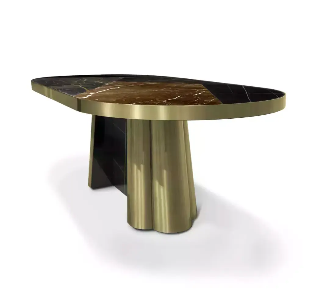 Decovita Black & Gold Granite Dining Table