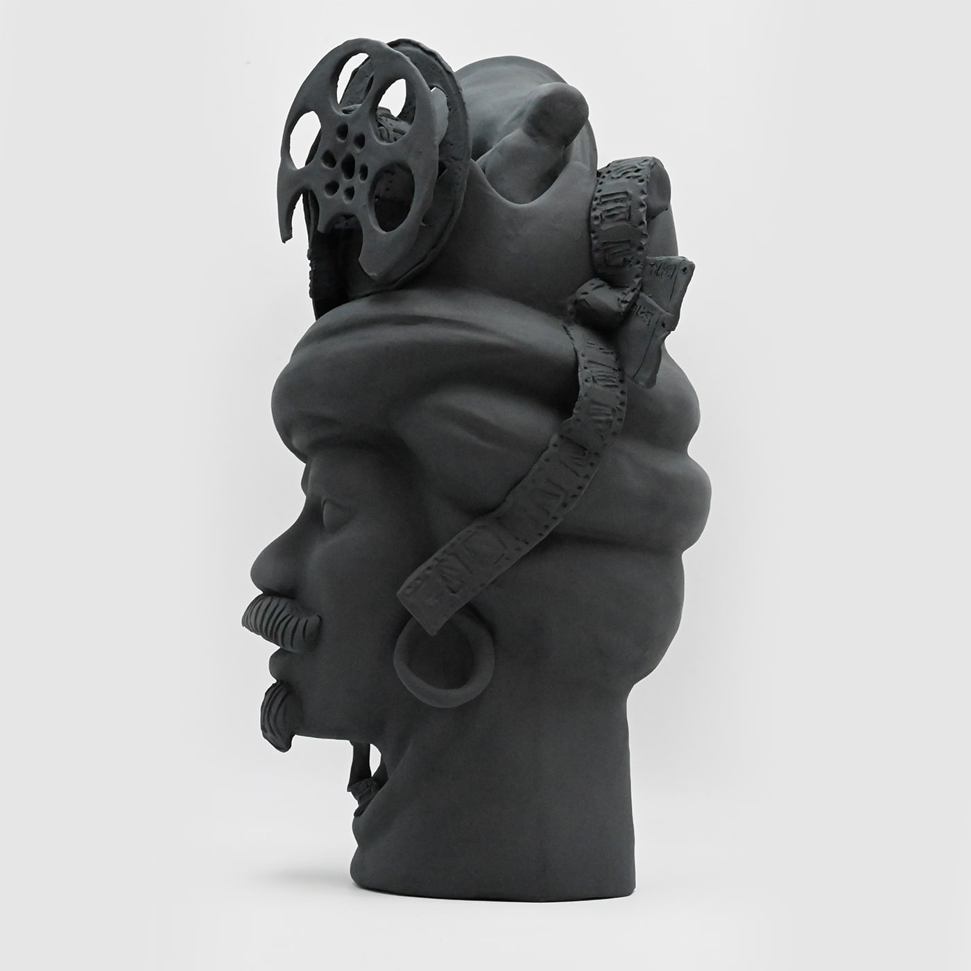 Moor's Head Grey Matte Sculpture