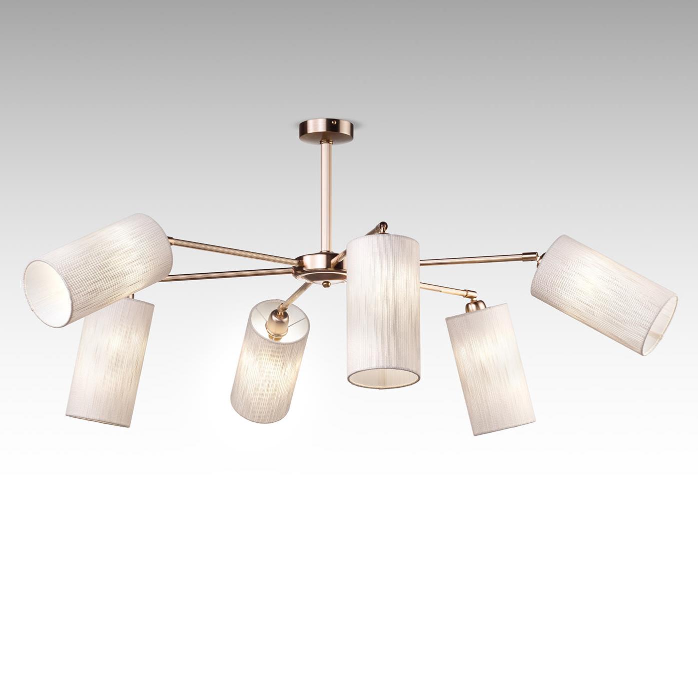 Gold Finish Adjustable Arm Chandelier