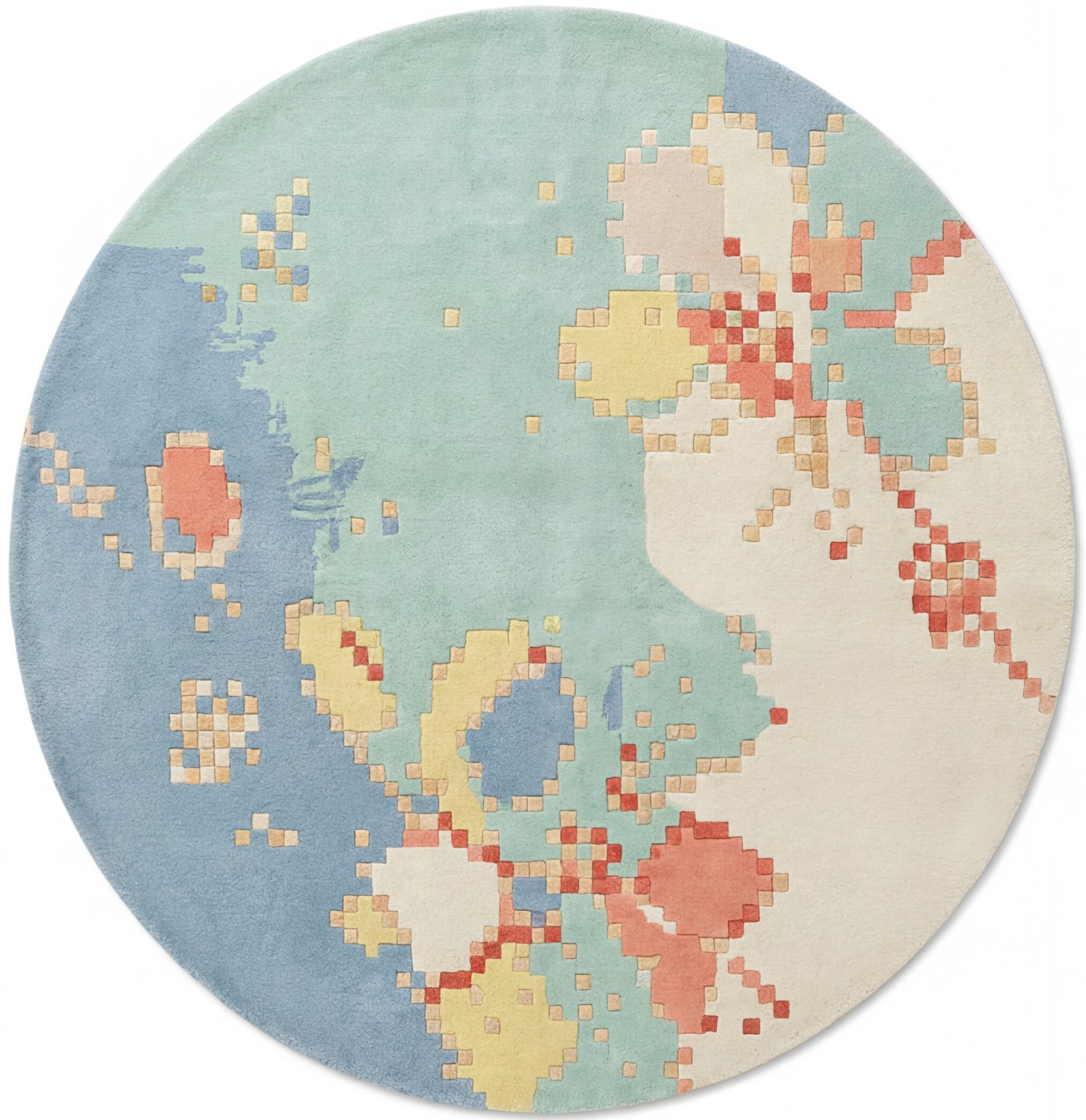 Sky Blossom Handcrafted Rug