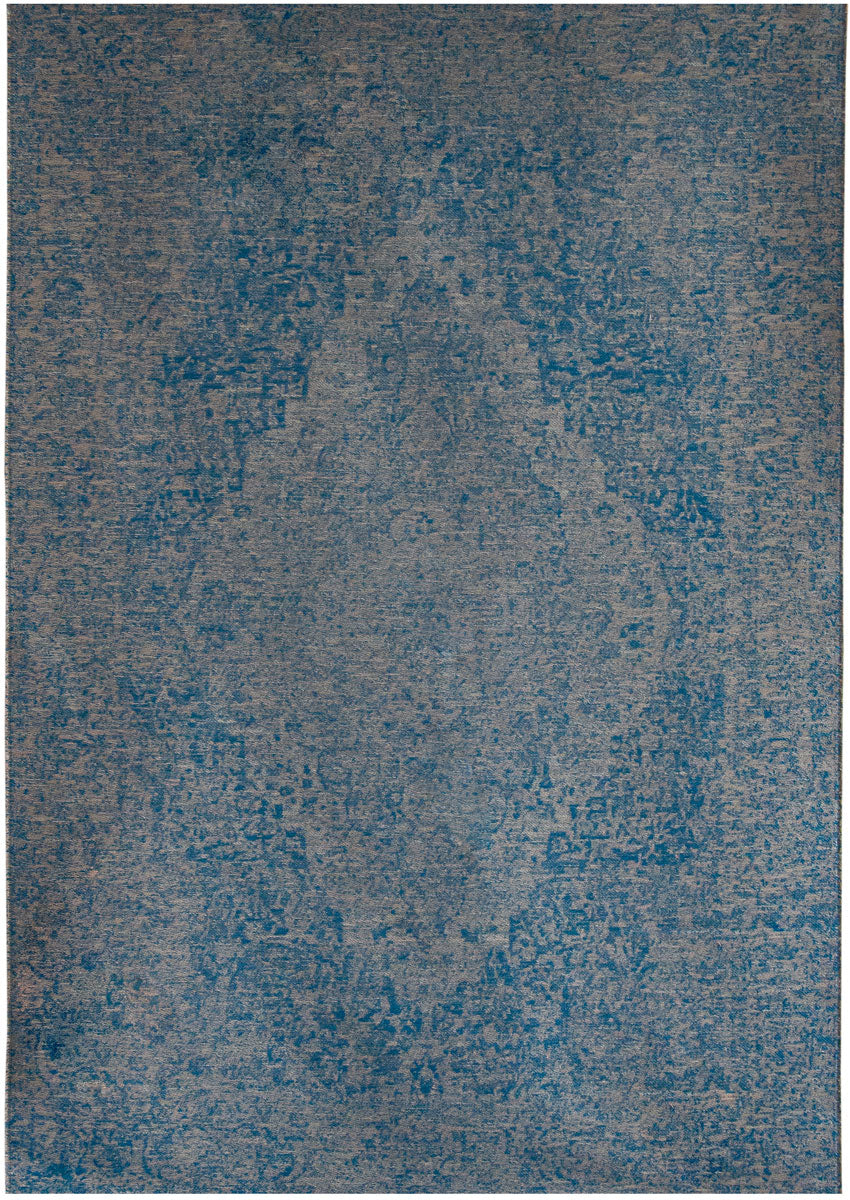 Medallion Blue Flatwoven Rug ☞ Size: 4' 7" x 6' 7" (140 x 200 cm)