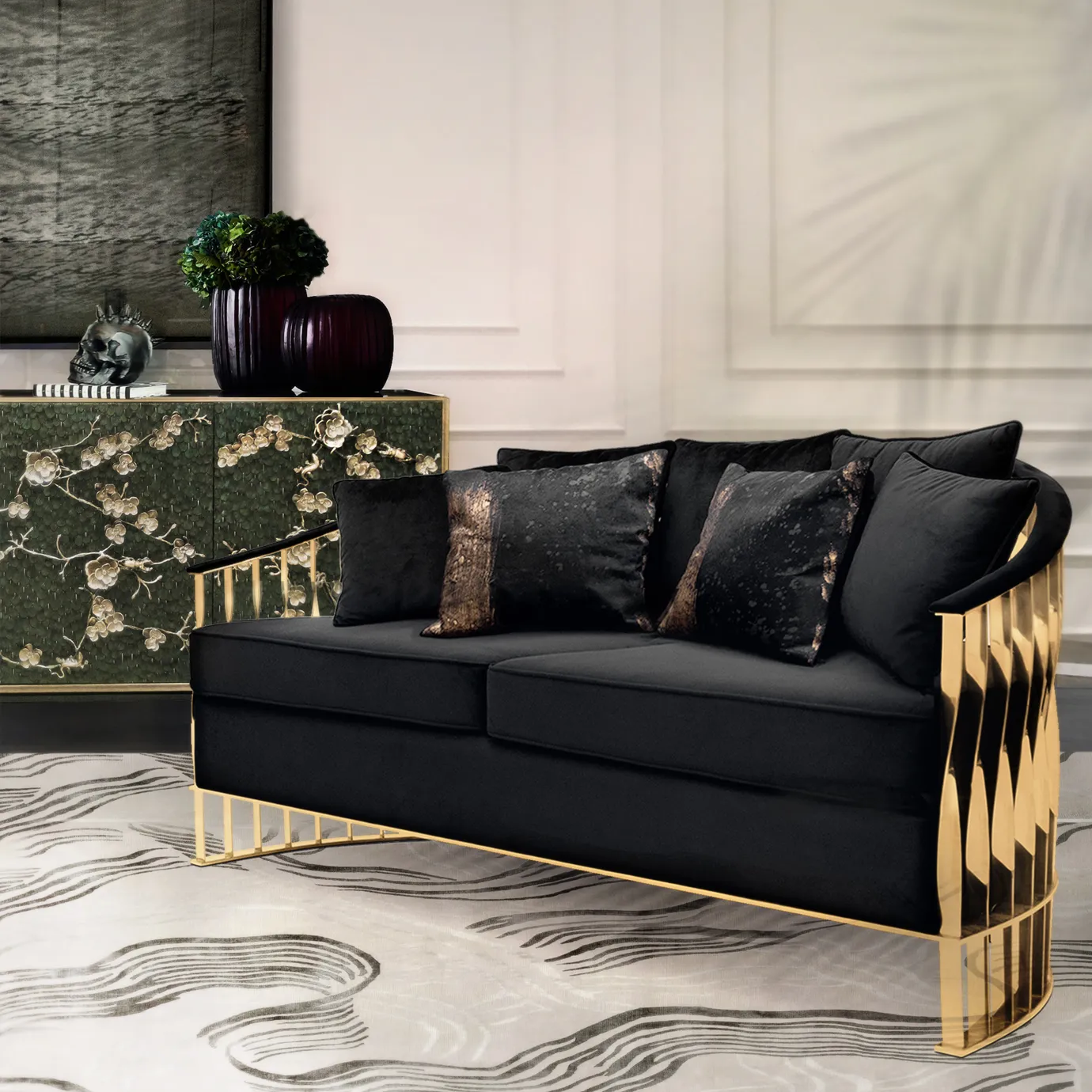 Mirage Peacock Feather Cabinet