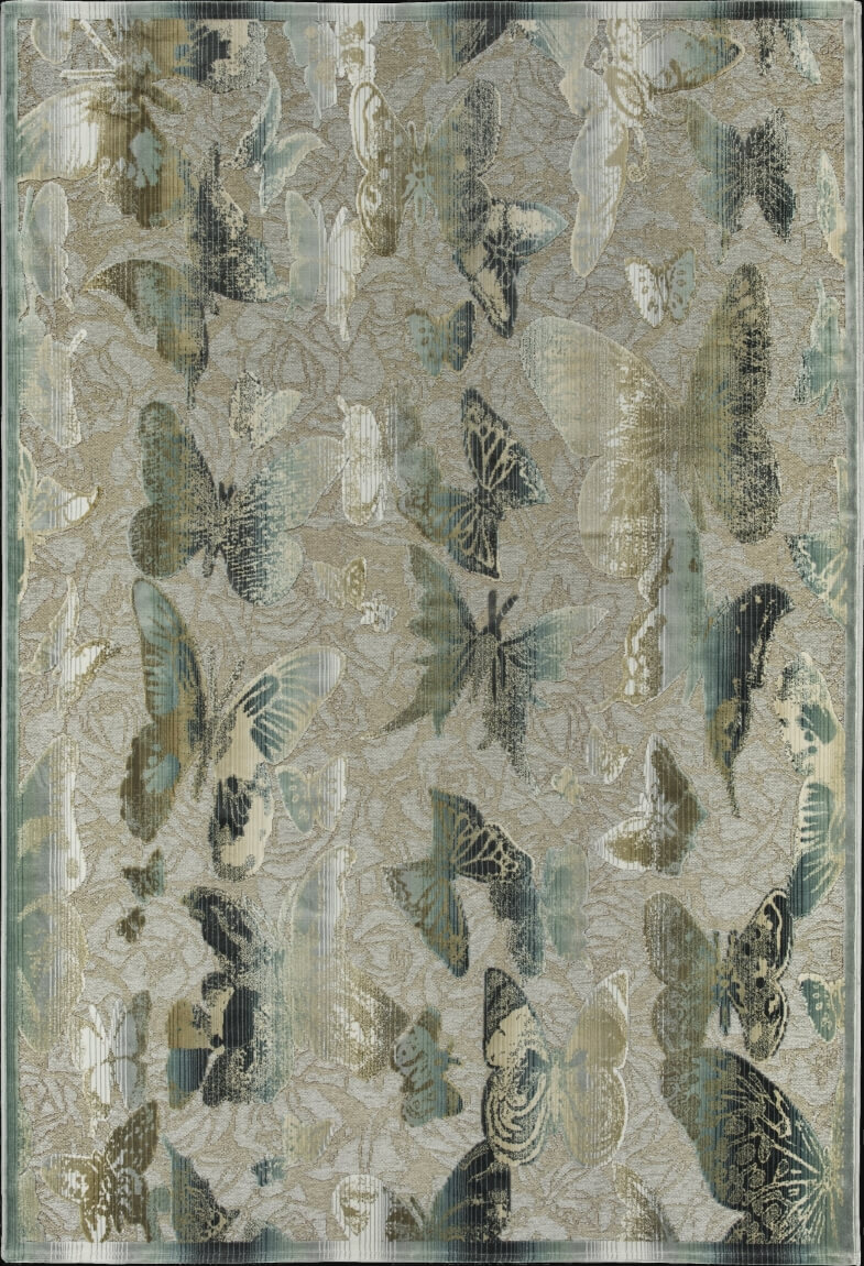 Venere Green Sitap Rug | Size: 5' 3