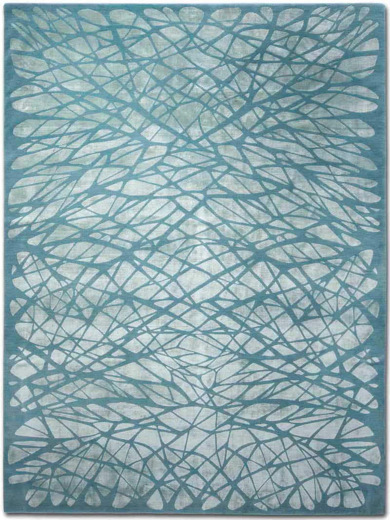 Dresden Light Turquoise Exquisite Handmade Rug