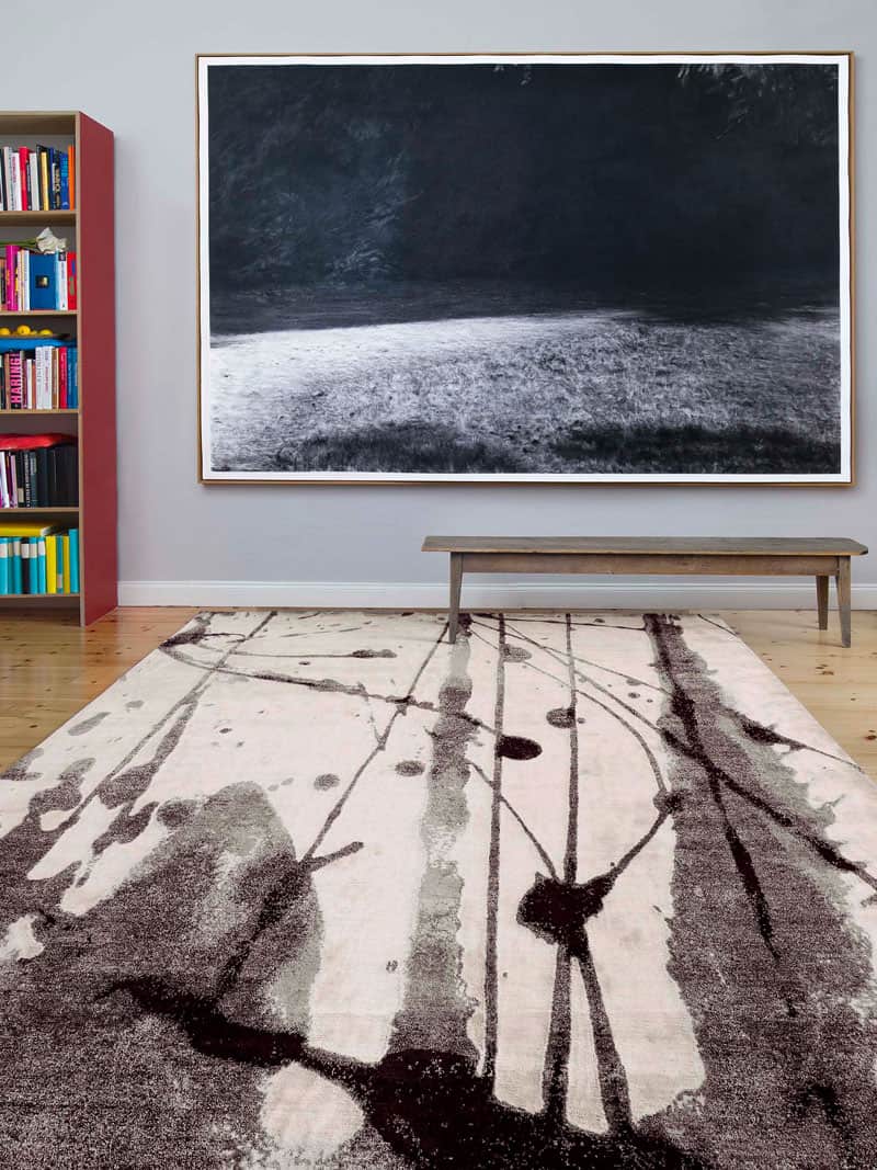 Black & White Hand-Woven Rug