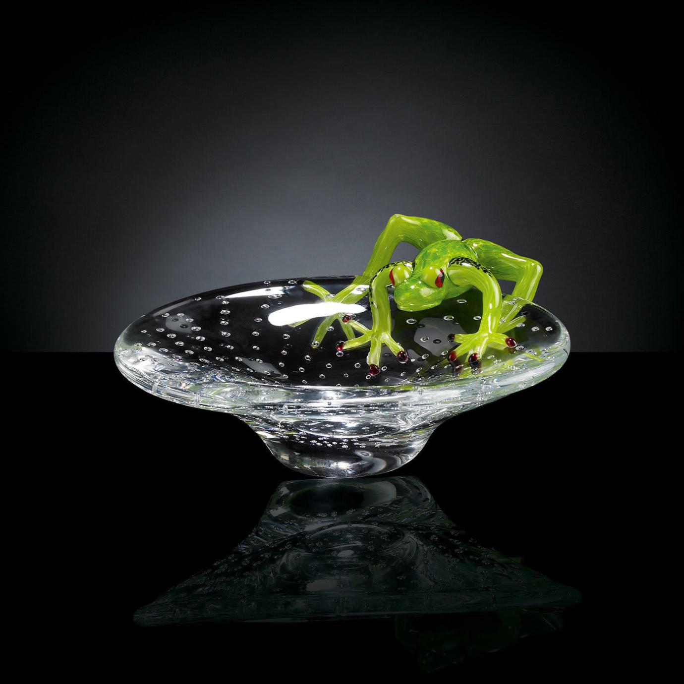 Glass Bowl with Frog