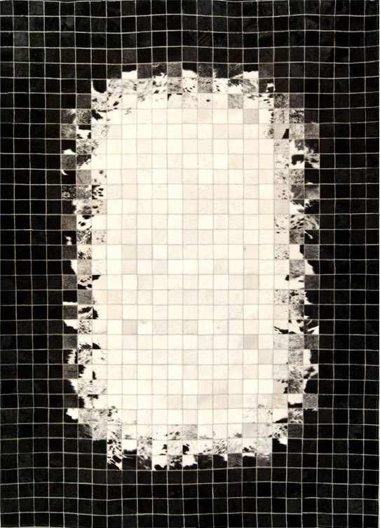 Mosaic Cowhide Pixel Rug