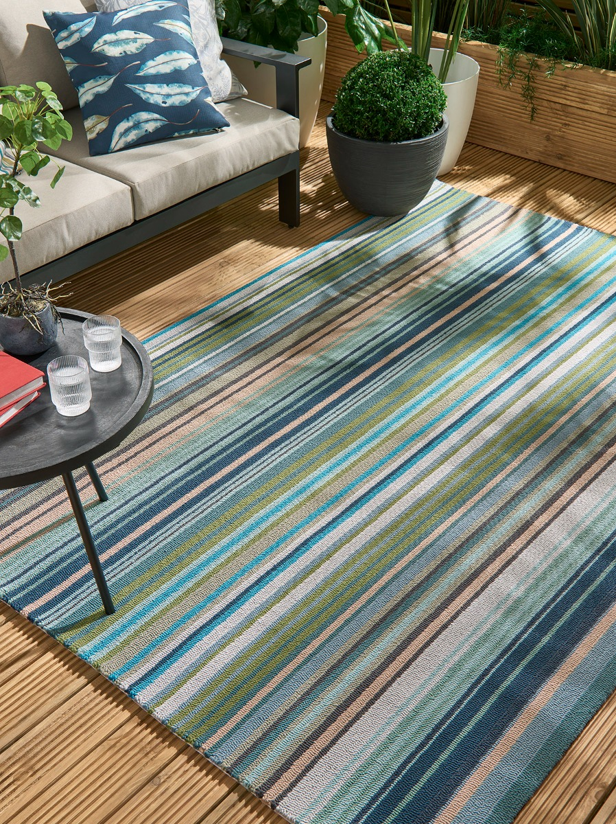 Multi Stripes Outdoor Rug