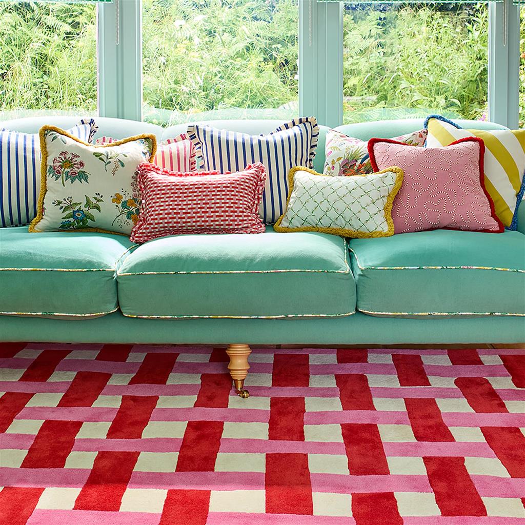 Coral Rose Weave Rug