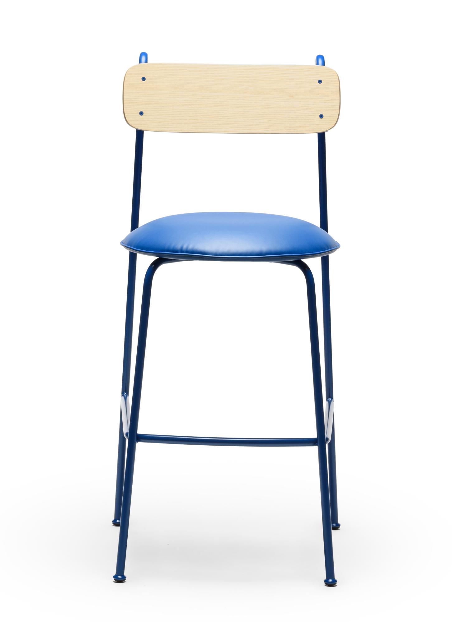 Lena SG-75 Blue Ash Wood Bar Chair