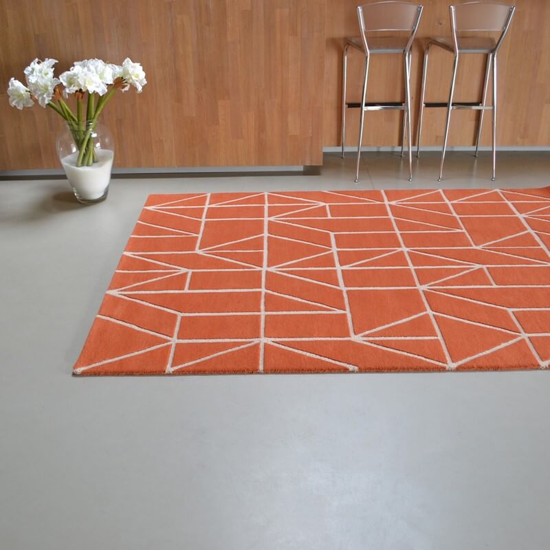 Viso Tomato Wool Handwoven Rug