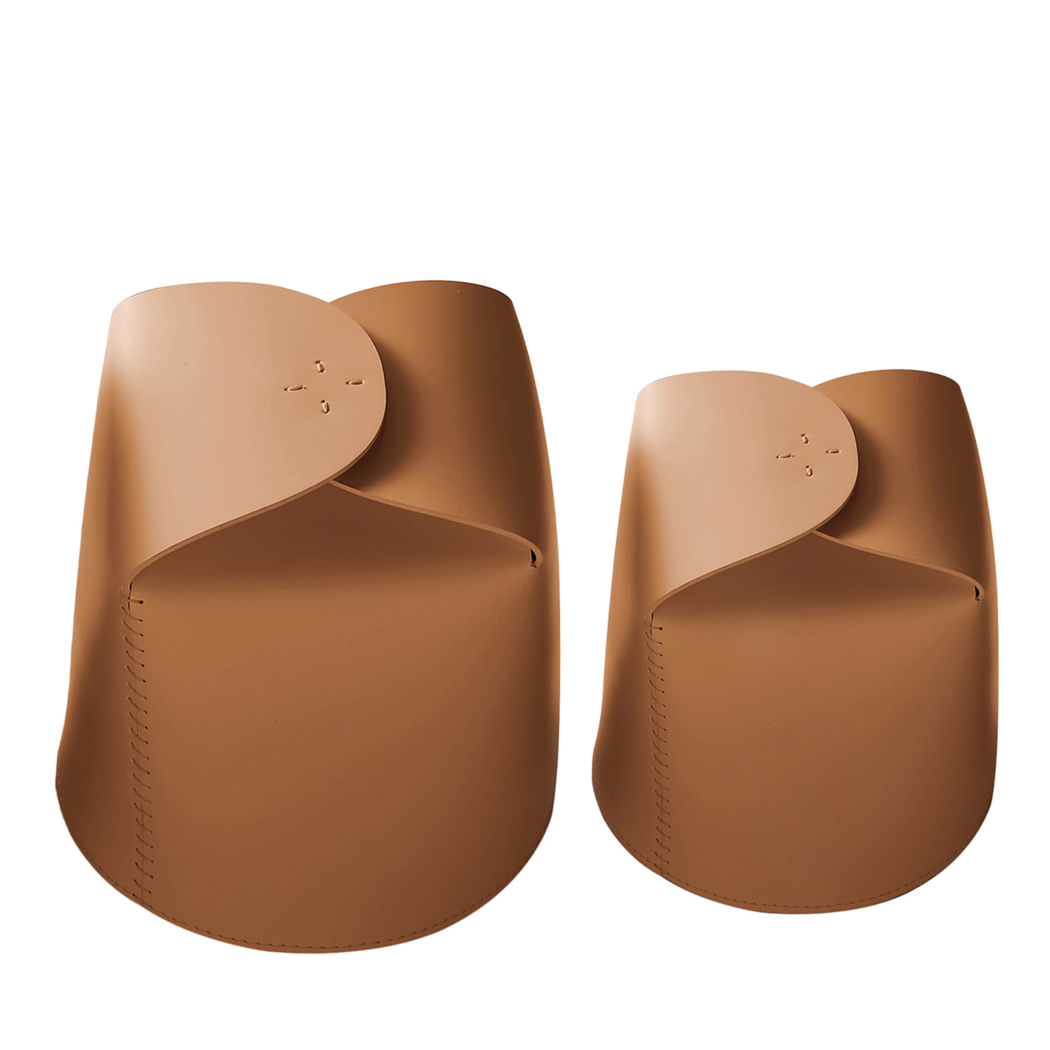 Bloom Light-Brown Leather Basket Set