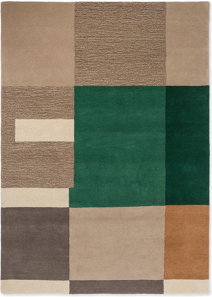 Decor Geometric Beige / Green Rug