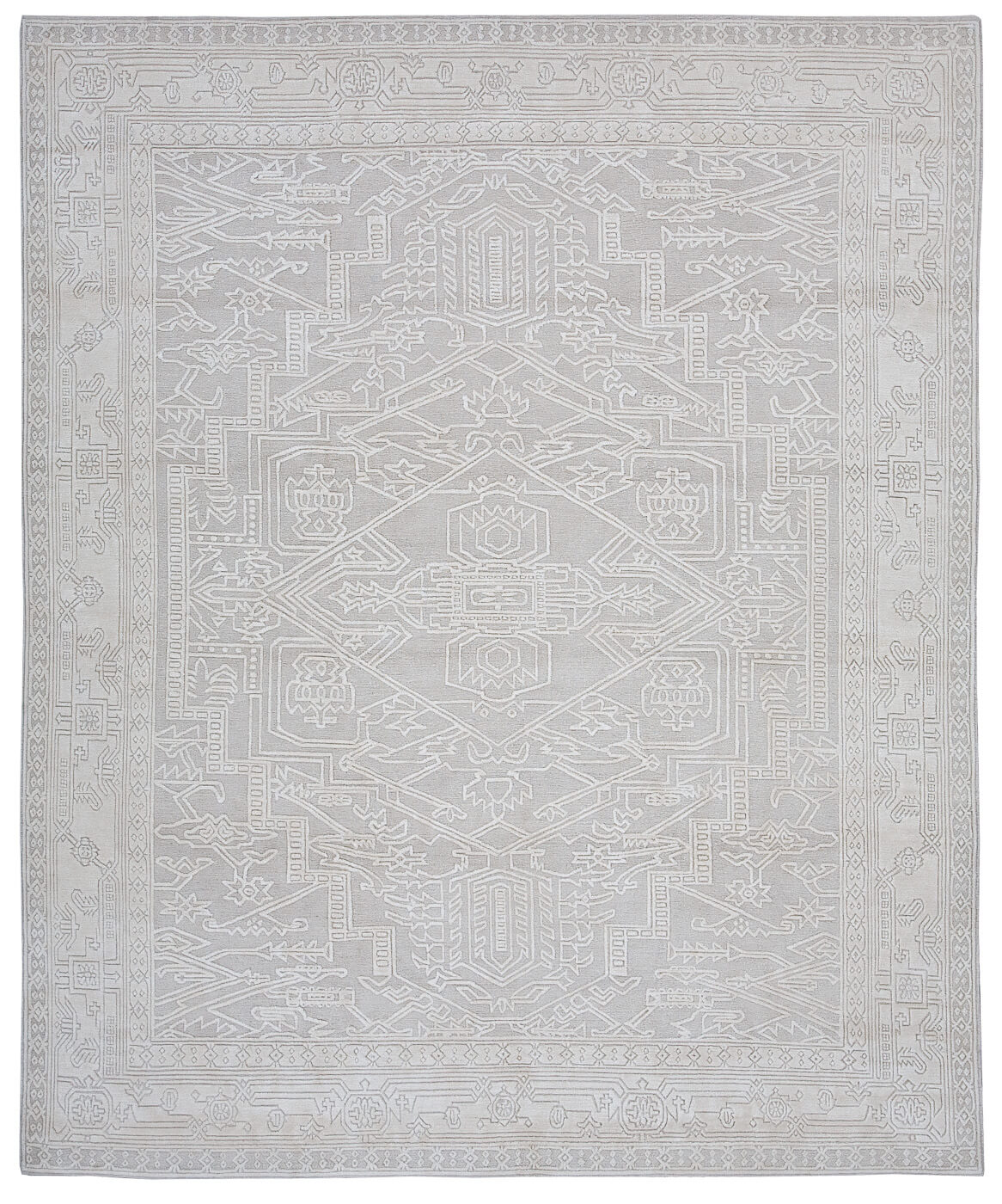 Heriz Light Grey Hand-Woven Rug